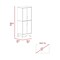 Tuhome Pamplona Double Kitchen Pantry, Double Door, Four Legs, Four Shelves, Light Oak/White ADB7160 - alternate 3